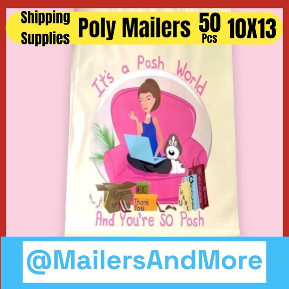 Mailers And More Other - 50 10X13 Poly Mailers Posh World PRICE IS FIRM